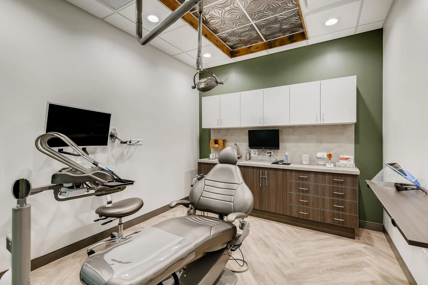 Comfortable patient waiting area with natural light